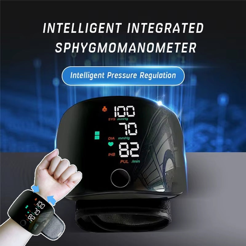 Rechargeable Smart Wrist Blood Pressure Monitor